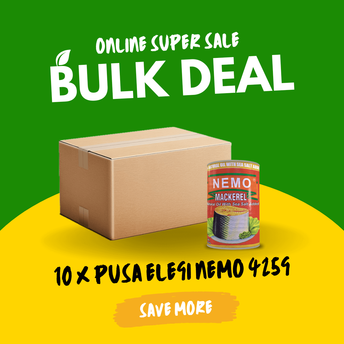 Fa'alavelave Combo - 10 Mackerel Nemo Natural Oil 425gx8 | 10 Pusa Apa