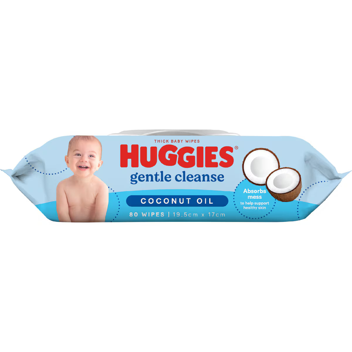 Huggies Baby Wipes Coconut Oil, 80 Pack