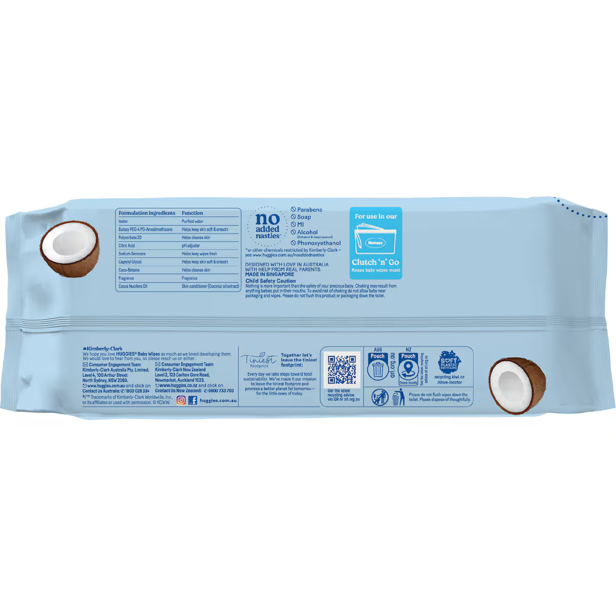 Huggies Baby Wipes Coconut Oil, 80 Pack