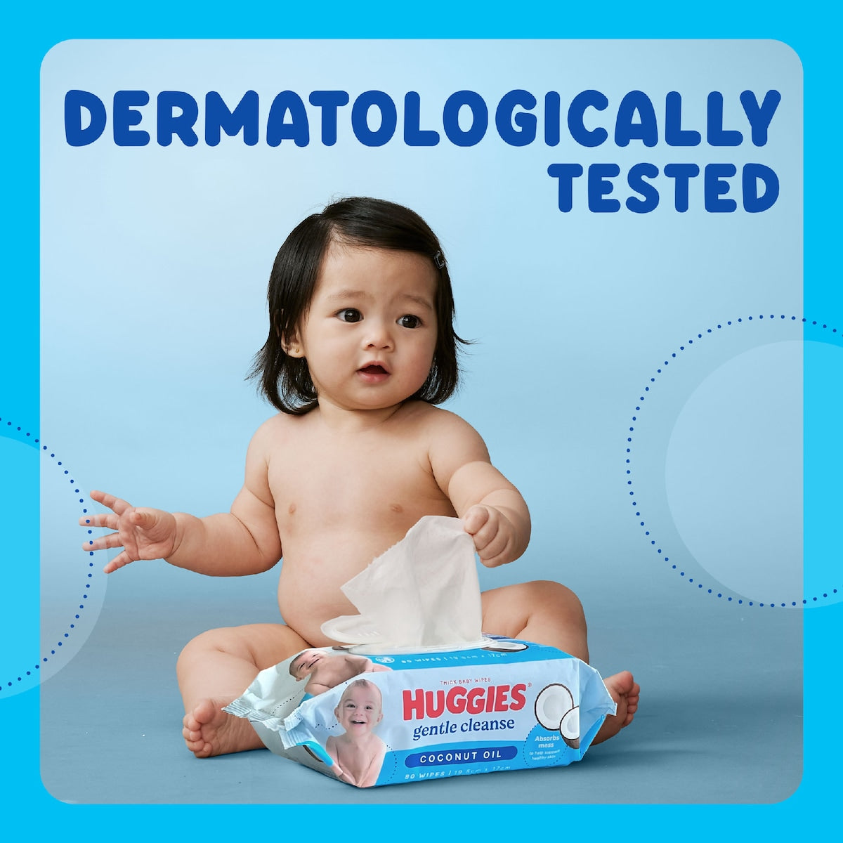 Huggies Baby Wipes Coconut Oil, 80 Pack