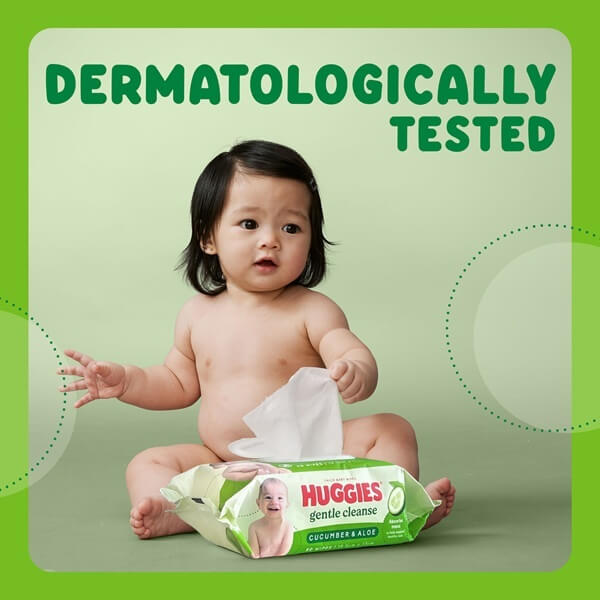 Huggies Baby Wipes Cucumber & Aloe 80 Pack