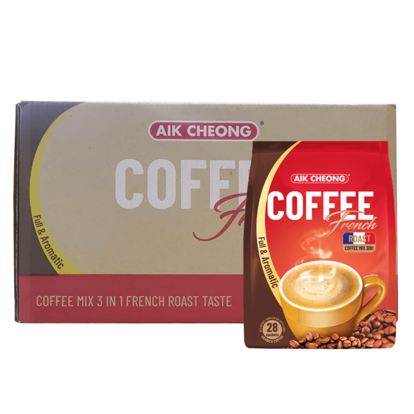 Aik Cheong Coffee Mix packaging with a single packet on a white background