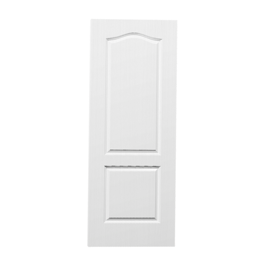 White door with a classic design on a transparent background