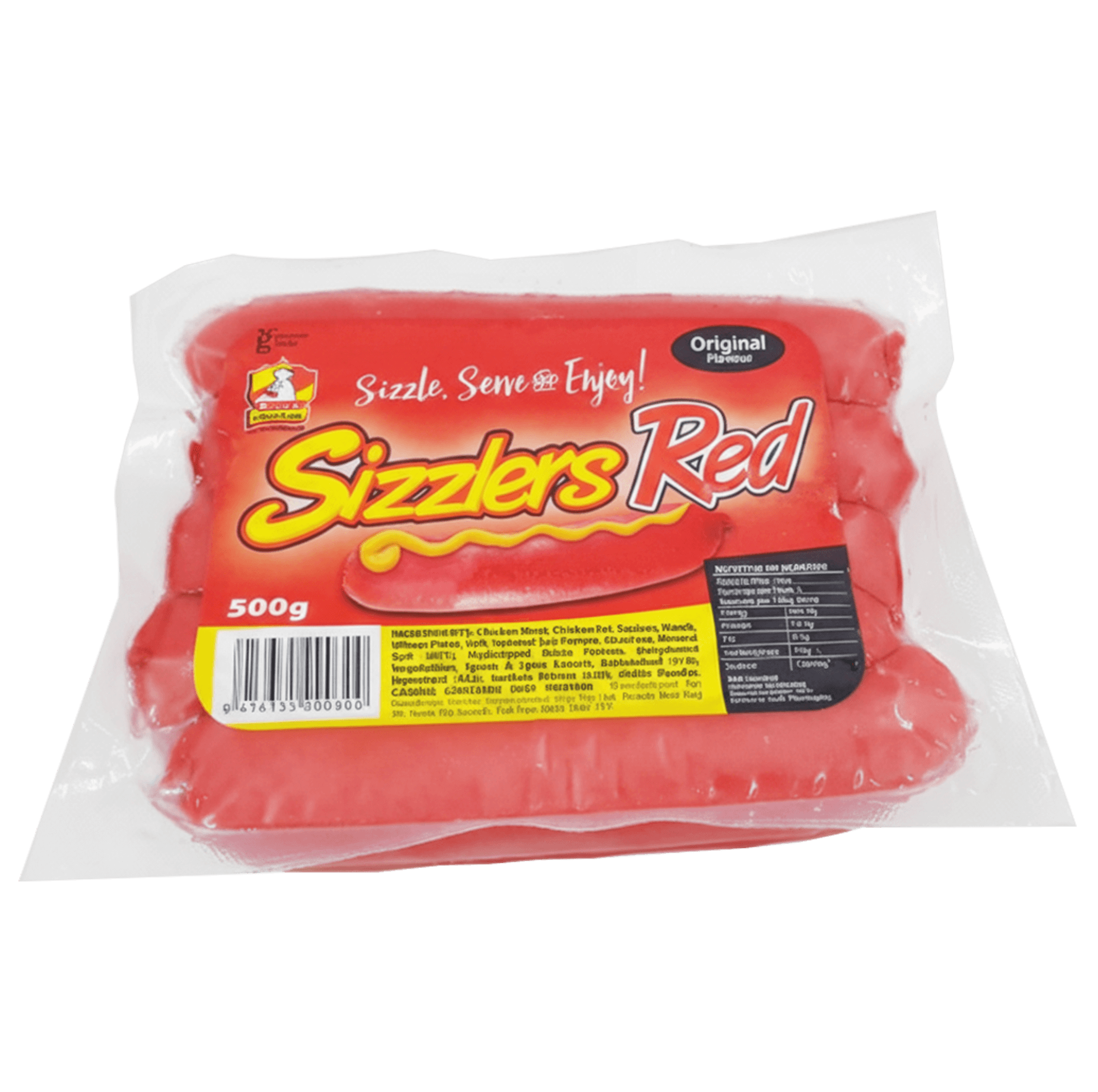 Crest Chicken Sizzler Red Sausage 500g
