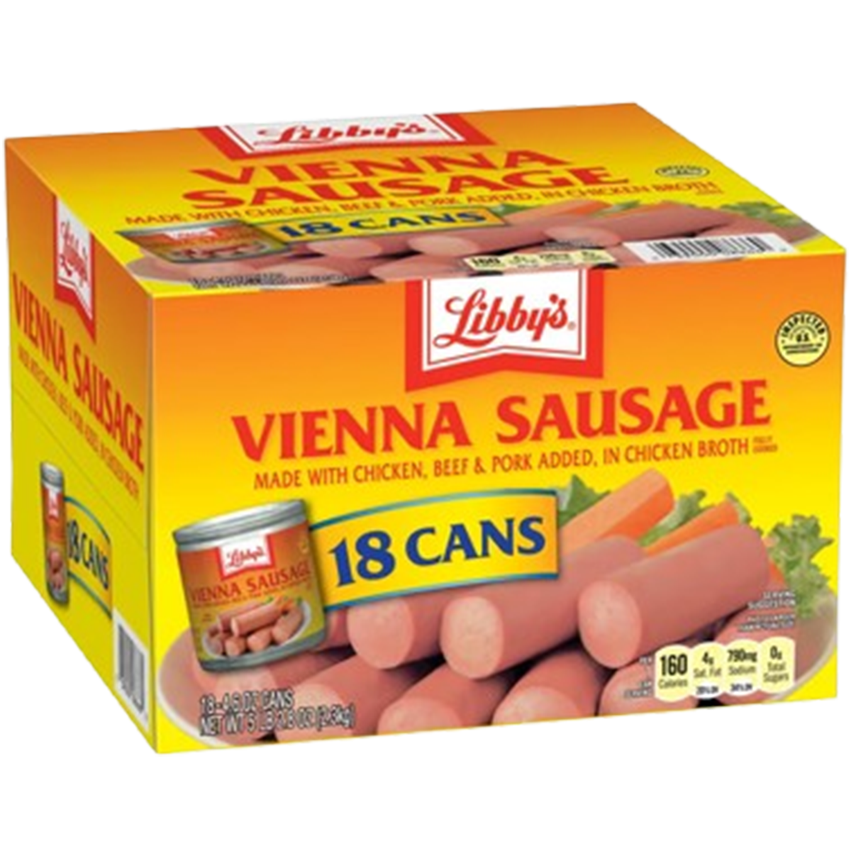 Libby's Yellow Vienna Sausage 4.6oz/130g x 18